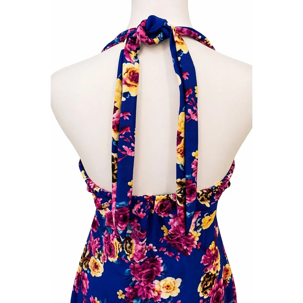 Cocoship NWT Purple & Pink Floral Halter Swimdress Swimsuit Womens Plus Size 3XL